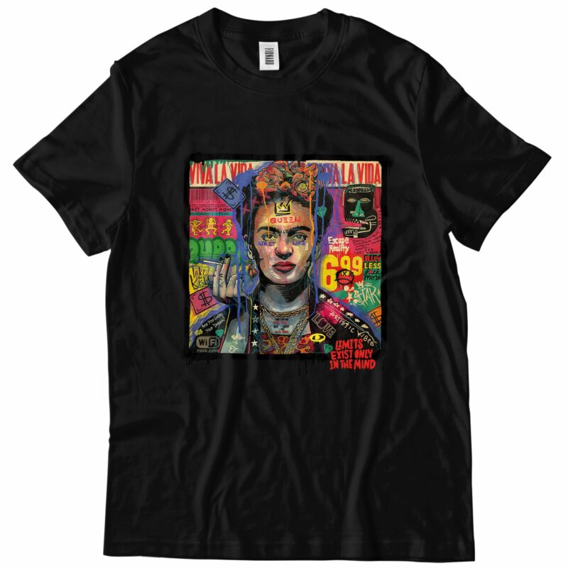 are you living your dream frida kahlo tshirt fronte spectra black